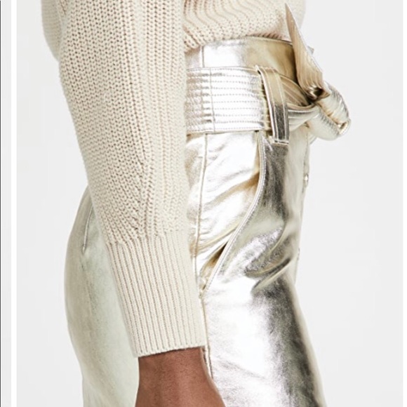 Gorgeous Ba&sh Gold Leather Pomy Doré skirt - Picture 6 of 15